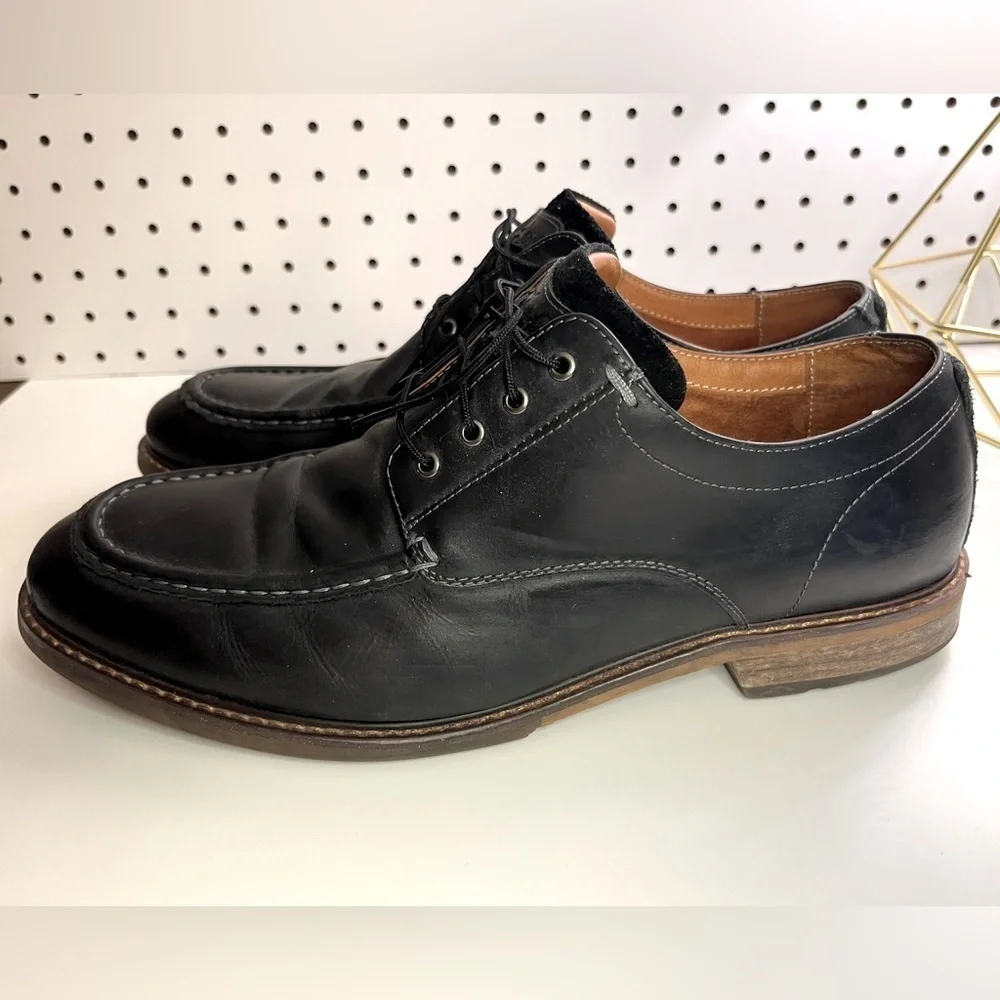 Florsheim Lodge Moc Toe Oxford Dress Shoe - Black Leather Men's 11M